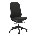 BURO QUANTUM CHAIR UPHOLSTERED BACK WITHOUT ARMS BLACK