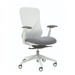BURO AXON CHAIR WITH ARMS WHITE