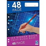SOVEREIGN BINDER BOOK 8MM RULED A4 48 PAGES A4 PACK 20