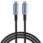 VERBATIM USBC TO USBC SYNC AND CHARGE CABLE 240W 12M BLACK