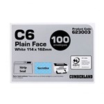 CUMBERLAND C6 ENVELOPE STRIP SEAL 114 X 162MM 80GSM WHITE BOX 100