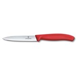 VICTORINOX PARING KNIFE PLAIN POINTED 10CM RED