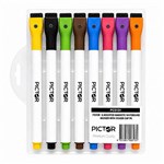 PICTOR WHITEBOARD MARKER MAGNETIC WITH ERASER CAP ASSORTED PACK 8