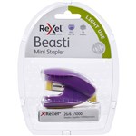 REXEL BEASTI MINI STAPLER PURPLEYELLOW