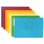 MARBIG SLIMPICK DOCUMENT WALLET FOOLSCAP ASSORTED PACK 40
