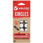 VELCRO ECO COLLECTION STICKEM CIRCLES 19MM WHITE PACK 10