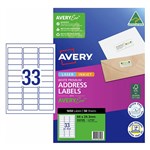 AVERY 936108 J8157 ADDRESS LABELS INKJET 33UP WHITE PACK 50