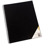 QUILL VISUAL ART DIARY 110GSM 200 PAGE 279 X 356MM PP BLACK