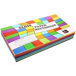 BRENEX GLOSSY RECTANGLE PAPER SHAPES SINGLE SIDE 250 X 125MM ASSORTED PACK 360