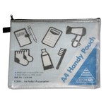COLBY HANDY POUCH PENCIL CASE ZIP CLOSURE A4 BLACK
