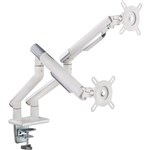 CANOHM GAS SPRING DUAL MONITOR ARM WHITE