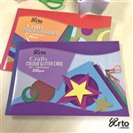 ARTO COLOURED GLITTER CARD PAD A4