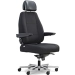 DAL CONTROLMASTER HEAVY DUTY CHAIR ADJUSTABLE ARMS AND HEADREST BLACK FABRIC
