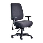 DAL ERGOSELECT STRIDE CHAIR HIGH BACK BLACK NYLON BASE ADJUSTABLE ARMS MEDIUM SEAT FABRIC BLACK