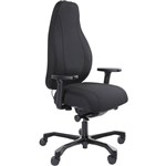 SERATI HIGH BACK CHAIR PROCONTROL SYNCHRO ADJUSTABLE ARMREST BLACK ALUMINIUM BASE FOOTPLATES GABRIEL FIGHTER