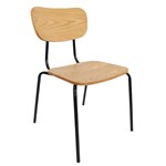 DURAFURN TIRAMISU CHAIR BLACK FRAME OAK PLY