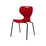 SYLEX ROSWELL CHAIR 4LEG 350MM RED SEAT BLACK FRAME