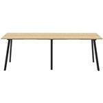 RAPIDLINE ETERNITY HIGH BAR TABLE 3000 X 750MM NATURAL OAKBLACK
