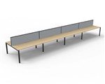 RAPID INFINITY DELUXE 8 PERSON PROFILE LEG DOUBLE SIDED WORKSTATION WITH SCREEN