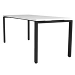 RAPIDLINE DELUXE PROFILE STEEL FRAME TABLE 2100 X 750MM NATURAL WHITEBLACK