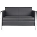 RAPIDLINE ECLIPSE LOUNGE CHAIR 2 SEATER BLACK PU