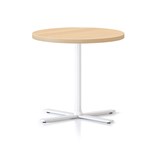 RAPIDLINE KOLO SIDE AND COFFEE TABLE 500 X 457MM NATURAL OAK TOP AND WHITE PC FRAME