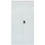 FURNX STATIONERY CUPBOARD 3 SHELVES 1830 X 910 X 450MM SILVER GREY