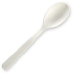 BIOPAK PLA TEA SPOON 100MM WHITE PACK 100