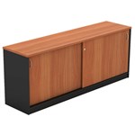 OM SLIDING DOOR CREDENZA 1500 X 450 X 720MM CHERRYCHARCOAL