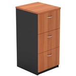 OM FILING CABINET 3 DRAWERS 468 X 510 X 1050MM CHERRYCHARCOAL