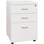 QT MOBILE PEDESTAL 3DRAWER LOCKABLE 468 X 510 X 685MM HIGH GLOSS WHITE