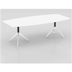 POTENZA BOARDROOM TABLE 2400 X 1200 X 750MM WHITE
