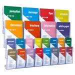 DEFLECTO LITLOC BROCHURE HOLDER WALL DISPLAY 4TIER 8 X A4  16 X DL CLEAR