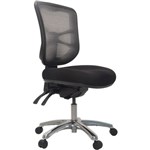 BURO METRO TASK CHAIR MEDIUM MESH BACK SEAT SLIDE 3LEVER POLISHED ALUMINIUM BASE