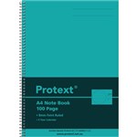 PROTEXT NOTE BOOK 8MM FEINT RULED 55GSM 100 PAGE A4 AQUA