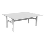 OLG AGILE FIXED HEIGHT 2PERSON DESK WORKSTATION WHITE FRAME 1800MM X 750MM WHITE TOP