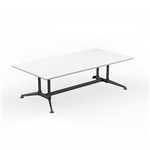 OLG MODULUS MEETING TABLE ALL BLACK FRAME 2400 X 1200MM 2 PIECE TOPS WHITE