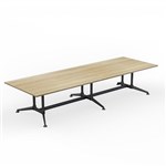OLG MODULUS MEETING TABLE ALL BLACK FRAME 3600 X 1200MM 2 PIECE TOPS NEW OAK