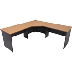 RAPID WORKER CORNER WORKSTATION COMPLETE 1500 X 1500 X 600MM BEECHIRONSTONE