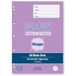 SPLASH EDUCATION BINDER BOOK GRID 128PAGES A4 PURPLE