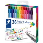 STAEDTLER 334 TRIPLUS FINELINE PEN ASSORTED BOX 36