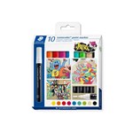 STAEDTLER LUMOCOLOR 349 PAINT MARKER 24MM ASSORTED PACK 10