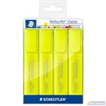 STAEDTLER 364 TEXTSURFER CLASSIC HIGHLIGHTER CHISEL YELLOW PACK 4