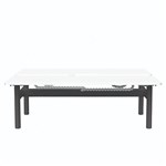 BURO SYNTRA HEIGHT ADJUSTABLE DESK BACK TO BACK 1800 X 750MM BLACK FRAME