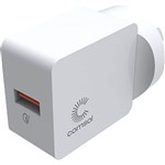 COMSOL SINGLE PORT USB WALL CHARGER WITH QC 30 18W WHITE