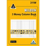 WILDON 3 MONEY COLUMN BOOK A4 56 PAGES YELLOW