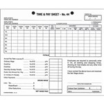 ZIONS 44 TIME AND PAY SHEETS 175 X 215MM PACK 100