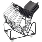 RAPIDLINE STACKING CHAIR TROLLEY BLACK