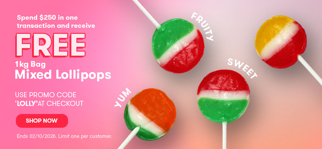 Free 1kg Bag of Mixed Lollipops